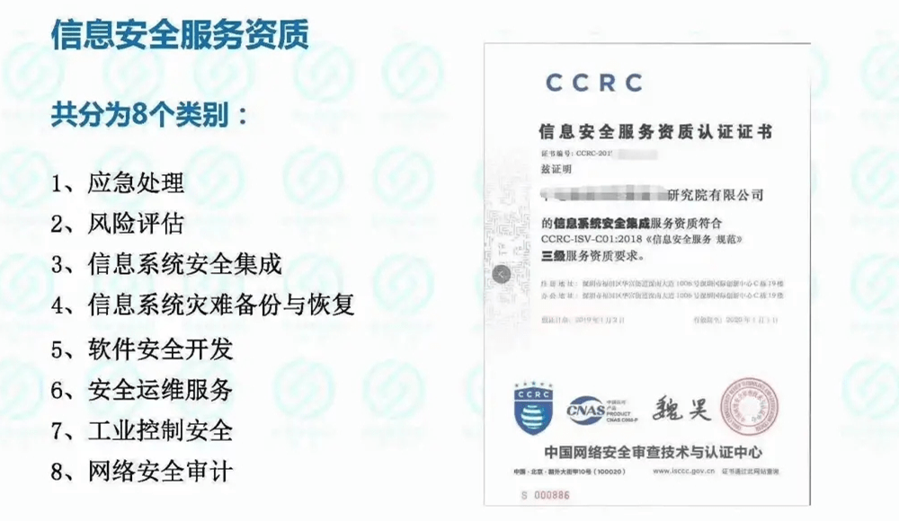 廣東廣州市CCRC信息安全服務資質 網絡與信息安全軟件開發(fā)的關鍵認證